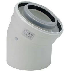 Buderus Luft-/Abgas-Bogen Konzentrisch - Ø 80/125 Mm - 30° - Farbe Weiß - 7738112664