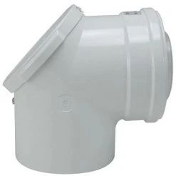 Buderus Luft-/Abgas-Bogen Konzentrisch Mit Prüföffnung - Ø 80/125 Mm - 87° - Weiß - 7738112665