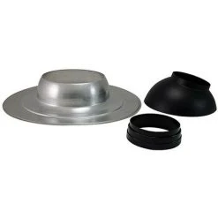 BUDERUS Flachdach-Klebeflansch Für Luft-/Abgas-Dachdurchf. Senkrecht - Ø 125 Mm - 0° Bis 15° Verstellbar - H 120 Mm