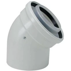 Buderus Luft-/Abgas-Bogen Konzentrisch - Ø 80/125 Mm - 45° - Farbe Weiß - 7738112593