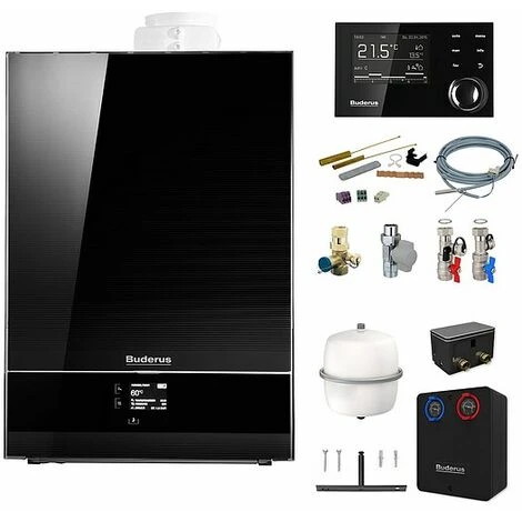 Buderus GB192i Logaplus Gas-Brennwert Heizungspaket W50S Mit Regelung RC310 In Schwarz + WE1.1 Für Heizkreis, 25 KW 3 Buderus GB192i Logaplus Gas-Brennwert Heizungspaket W50S Mit Regelung RC310 In Schwarz + WE1.1 Für Heizkreis, 25 KW