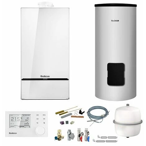 Buderus GB182i Logaplus Gas-Brennwert Heizungspaket W42 Mit Regelung RC310 Und SU160 Speicher, 35 KW 3 Buderus GB182i Logaplus Gas-Brennwert Heizungspaket W42 Mit Regelung RC310 Und SU160 Speicher, 35 KW