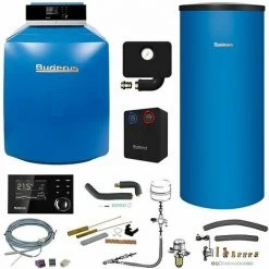 Buderus GB125 Logaplus Öl-Brennwert Heizungspaket K32 Mit Regelung RC310 Und Warmwasserspeicher SU 300, 30 KW