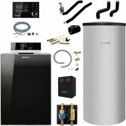 Buderus KB195i Logaplus Öl-Brennwert Heizungspaket K80 Mit Regelung RC310 Und Warmwasserspeicher SU 160, 15 KW