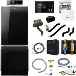 Buderus KB195i Logaplus Öl-Brennwert Heizungspaket K78 Mit Regelung RC310, Mischermodul Und Warmwasserspeicher L 135, 25 KW