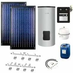 Buderus Solaranlage Logaplus S2 - 2 Kollektoren (4,74m²) SKN4.0-s Mit Solarspeicher Logalux SM300 Silber - 7739618383