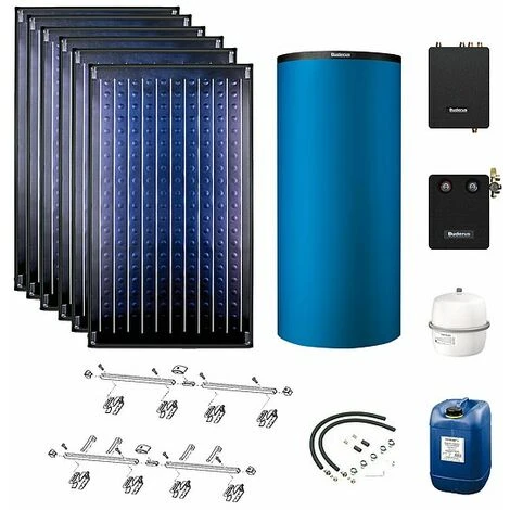 Buderus Solaranlage Logaplus S77 - 6 Kollektoren (14,22m²) SKN4.0-s Mit Pufferspeicher PNR1000 Blau Und Frischwasserstation - 7739610785 3 Buderus Solaranlage Logaplus S77 - 6 Kollektoren (14,22m²) SKN4.0-s Mit Pufferspeicher PNR1000 Blau Und Frischwasserstation - 7739610785