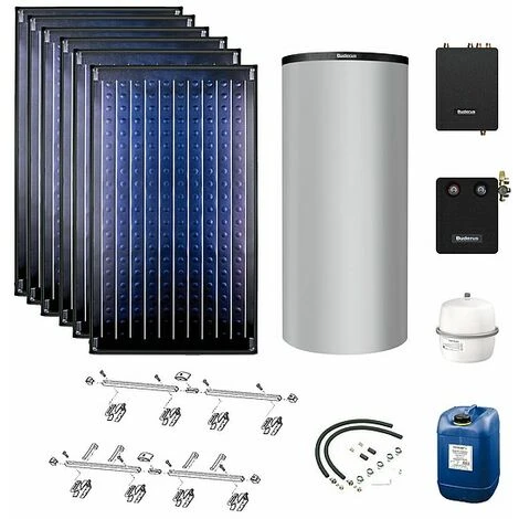 Buderus Solaranlage Logaplus S77 - 6 Kollektoren (14,22m²) SKN4.0-s Mit Pufferspeicher PNR1000 Silber Und Frischwasserstation - 7739612999 3 Buderus Solaranlage Logaplus S77 - 6 Kollektoren (14,22m²) SKN4.0-s Mit Pufferspeicher PNR1000 Silber Und Frischwasserstation - 7739612999