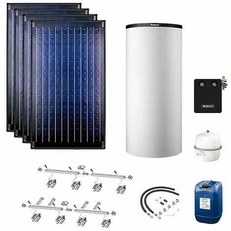 Buderus Solaranlage Logaplus S75 - 4 Kollektoren (9,48m²) SKN4.0-s Mit Kombispeicher Logalux P750 S Weiß - 7739612882 3 Buderus Solaranlage Logaplus S75 - 4 Kollektoren (9,48m²) SKN4.0-s Mit Kombispeicher Logalux P750 S Weiß - 7739612882