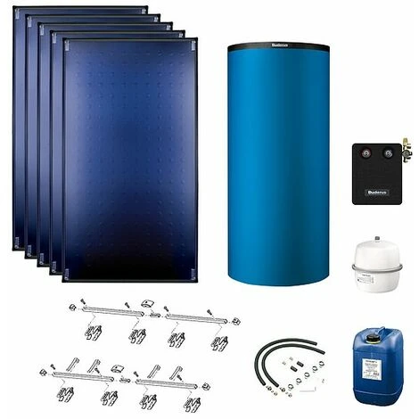 Buderus Solaranlage Logaplus S90 - 5 Kollektoren (15,3m²) SKT1.0-s Mit Kombispeicher Logalux P750 S Blau - 7739612893 3 Buderus Solaranlage Logaplus S90 - 5 Kollektoren (15,3m²) SKT1.0-s Mit Kombispeicher Logalux P750 S Blau - 7739612893