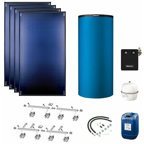Buderus Solaranlage Logaplus S90 - 4 Kollektoren (10,2m²) SKT1.0-s Mit Kombispeicher Logalux P750 S Blau - 7739612889 3 Buderus Solaranlage Logaplus S90 - 4 Kollektoren (10,2m²) SKT1.0-s Mit Kombispeicher Logalux P750 S Blau - 7739612889