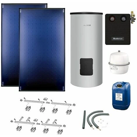 Buderus Solaranlage Logaplus S86 - 2 Kollektoren (5,1m²) SKT1.0-s Mit Solarspeicher Logalux SM300-C Silber - 7739612842 3 Buderus Solaranlage Logaplus S86 - 2 Kollektoren (5,1m²) SKT1.0-s Mit Solarspeicher Logalux SM300-C Silber - 7739612842