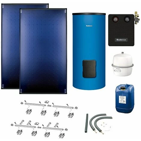 Buderus Solaranlage Logaplus S86 - 2 Kollektoren (5,1m²) SKT1.0-s Mit Solarspeicher Logalux SM300-C Blau - 7739602995 3 Buderus Solaranlage Logaplus S86 - 2 Kollektoren (5,1m²) SKT1.0-s Mit Solarspeicher Logalux SM300-C Blau - 7739602995
