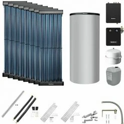 Titelseite 13 Buderus Solaranlage Logaplus S83 - 8 Kollektoren (9,76m²) SKR10 CPC Mit Pufferspeicher PNR750 Silber Und Frischwasserstation - 7739613008