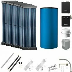 Titelseite 11 Buderus Solaranlage Logaplus S83 - 10 Kollektoren (12,2m²) SKR10 CPC Mit Pufferspeicher PNR1000 Blau Und Frischwasserstation - 7739610775