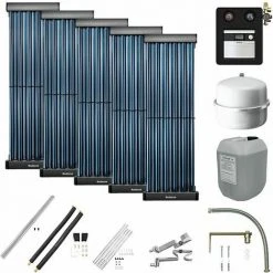 Buderus Solaranlage Logaplus S19 - 5 Kollektoren (6,1m²) SKR10 CPC - KS0110 SC20/2 - Aufdachmontage - 7739606389