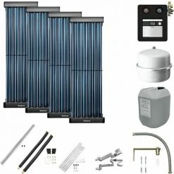 Buderus Solaranlage Logaplus S19 - 4 Kollektoren (4,88m²) SKR10 CPC - KS0110 SC20/2 - Aufdachmontage - 7739606388