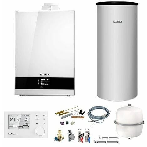 Buderus GB192i Logaplus Gas-Brennwert Heizungspaket W50 Mit Regelung RC310 Und SU200 Speicher, 35 KW 3 Buderus GB192i Logaplus Gas-Brennwert Heizungspaket W50 Mit Regelung RC310 Und SU200 Speicher, 35 KW