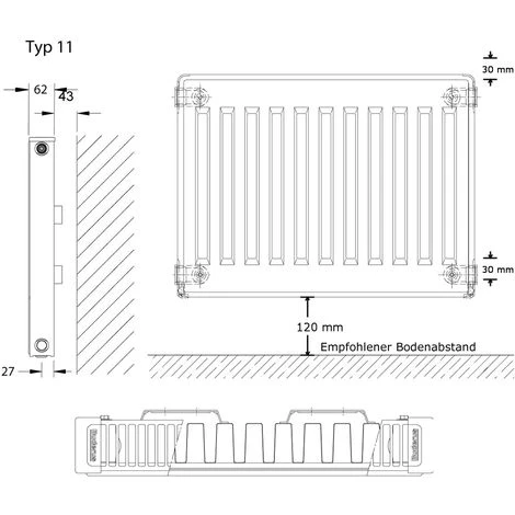Buderus Logatrend C-Profil Kompakt-Heizkörper H 900 Mm L 500 Mm Typ 11 - 573/365 Watt 7 Buderus Logatrend C-Profil Kompakt-Heizkörper H 900 Mm L 500 Mm Typ 11 - 573/365 Watt – Bild 5