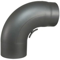 BUDERUS Abgasrohr-Bogen 90° Ø 150 Mm Für Kaminofen - Gussgrau, Glatt Mit Tür - 7747024310