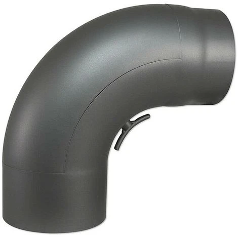 BUDERUS Abgasrohr-Bogen 90° Ø 150 Mm Für Kaminofen - Gussgrau, Glatt Mit Tür - 7747024310 3 BUDERUS Abgasrohr-Bogen 90° Ø 150 Mm Für Kaminofen - Gussgrau, Glatt Mit Tür - 7747024310