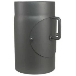 BUDERUS Abgasrohr Für Kaminofen Länge 250 Mm Ø 150 Mm - Mit Tür Und Drosselklappe - 80345002