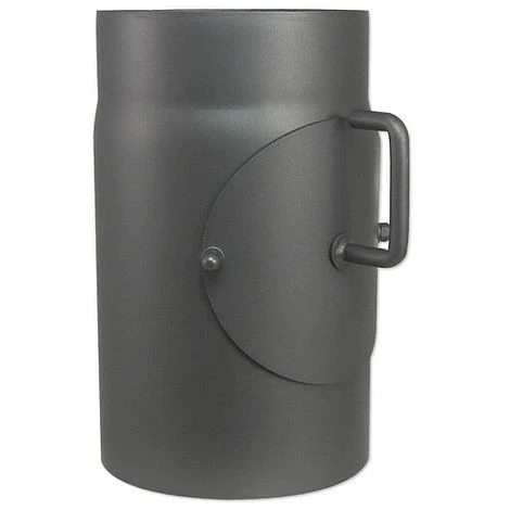 BUDERUS Abgasrohr Für Kaminofen Länge 250 Mm Ø 150 Mm - Mit Tür Und Drosselklappe - 80345002 3 BUDERUS Abgasrohr Für Kaminofen Länge 250 Mm Ø 150 Mm - Mit Tür Und Drosselklappe - 80345002
