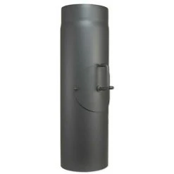 BUDERUS Abgasrohr Für Kaminofen Länge 500 Mm Ø 150 Mm - Mit Tür Und Drosselklappe - 80345024