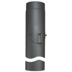 BUDERUS Abgasrohr Für Kaminofen Länge 1000 Mm Ø 150 Mm - Mit Tür Und Drosselklappe - 80345020