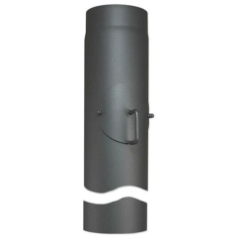 BUDERUS Abgasrohr Für Kaminofen Länge 1000 Mm Ø 150 Mm - Mit Tür Und Drosselklappe - 80345020 3 BUDERUS Abgasrohr Für Kaminofen Länge 1000 Mm Ø 150 Mm - Mit Tür Und Drosselklappe - 80345020