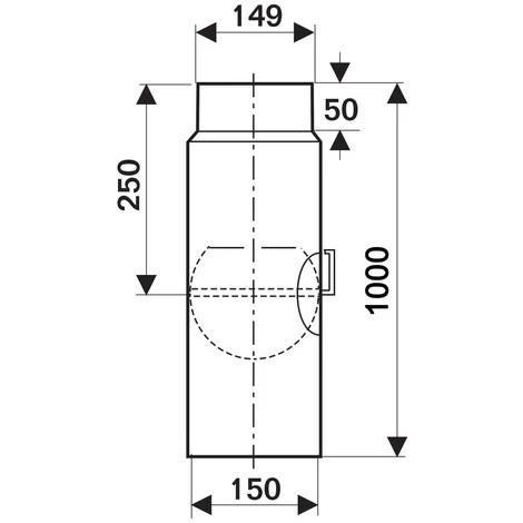 BUDERUS Abgasrohr Für Kaminofen Länge 1000 Mm Ø 150 Mm - Mit Tür Und Drosselklappe - 80345020 4 BUDERUS Abgasrohr Für Kaminofen Länge 1000 Mm Ø 150 Mm - Mit Tür Und Drosselklappe - 80345020 – Bild 2