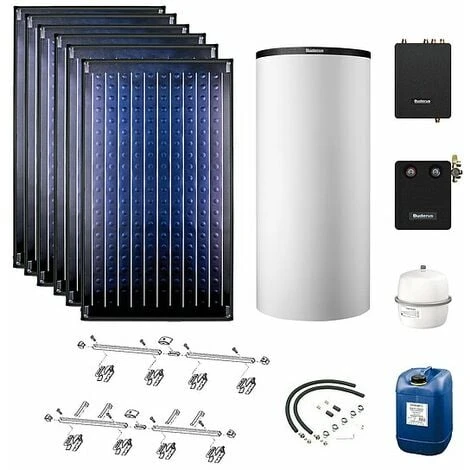 Buderus Solaranlage Logaplus S77 - 6 Kollektoren (14,22m²) SKN4.0-s Mit Pufferspeicher PNR1000 Weiß Und Frischwasserstation - 7739610786 3 Buderus Solaranlage Logaplus S77 - 6 Kollektoren (14,22m²) SKN4.0-s Mit Pufferspeicher PNR1000 Weiß Und Frischwasserstation - 7739610786