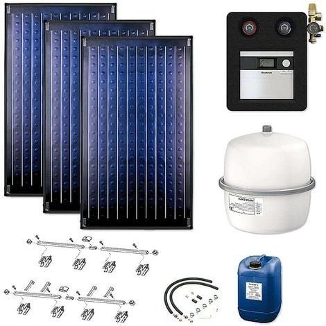 Buderus Solaranlage Logaplus S12 - 3 Kollektoren (7,11m²) SKN4.0-s - KS0110 SC20/2 - Aufdachmontage - 7739606310 3 Buderus Solaranlage Logaplus S12 - 3 Kollektoren (7,11m²) SKN4.0-s - KS0110 SC20/2 - Aufdachmontage - 7739606310