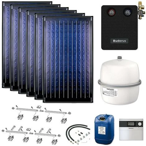 Buderus Solaranlage Logaplus S97 - 6 Kollektoren (14,22m²) SKN4.0-s - KS0110/2 SC20/2 - Aufdachmontage - 7739603255S 3 Buderus Solaranlage Logaplus S97 - 6 Kollektoren (14,22m²) SKN4.0-s - KS0110/2 SC20/2 - Aufdachmontage - 7739603255S